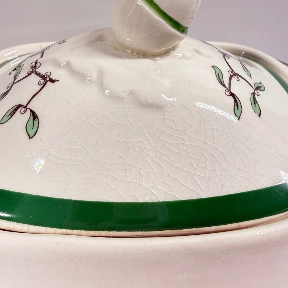 Spode sprigs crazing glaze